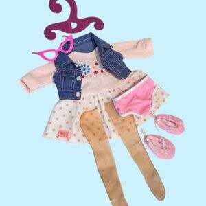 7pcs Lot of Doll Clothes & Accessories Fits 18 inch American Girl